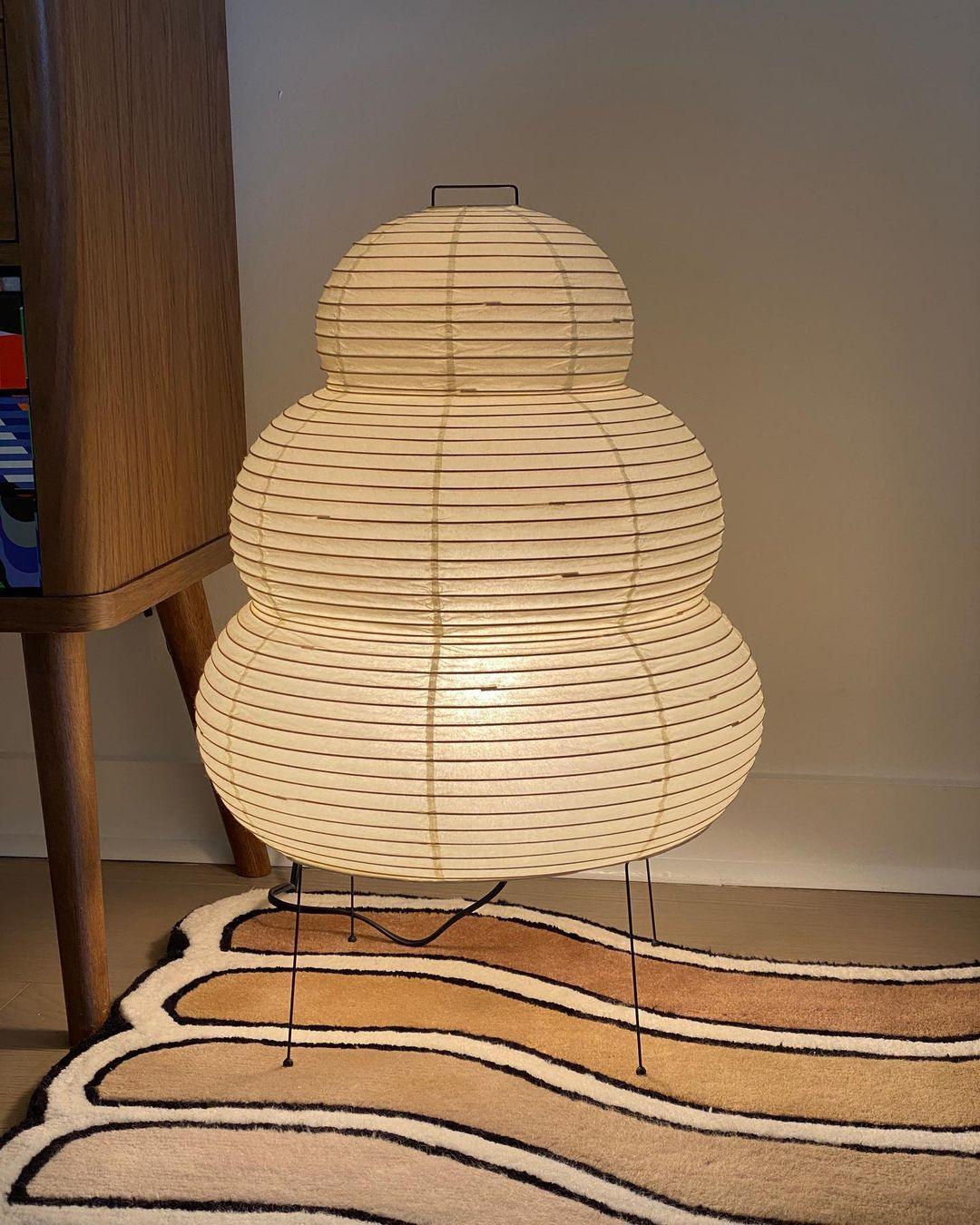 Lampe de chevet Japonaise en Papier Akari - Opale