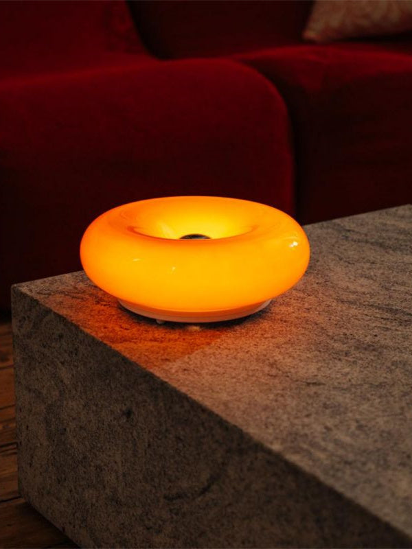 Lampe de chevet Vintage Donut en Verre - Opale
