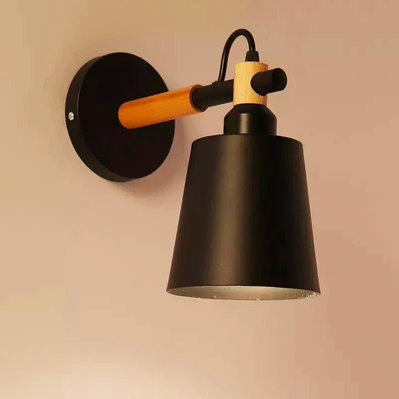 Lampe de chevet Murale en Bois Scandinave Colorée