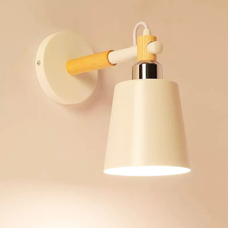 Lampe de chevet Murale en Bois Scandinave Colorée