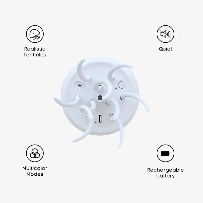 Lampe de Chevet Originale Méduse Dansante LED - Opale