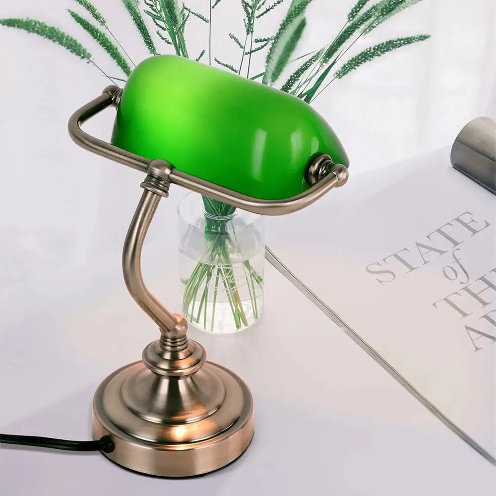 Lampe de chevet Vintage style Banquier et Notaire - Opale