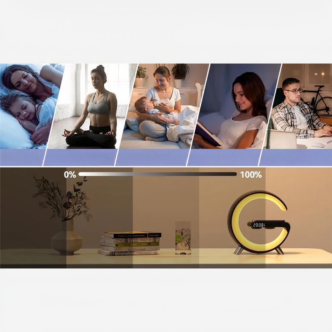 Lampe Réveil Bluetooth et Induction - Opale