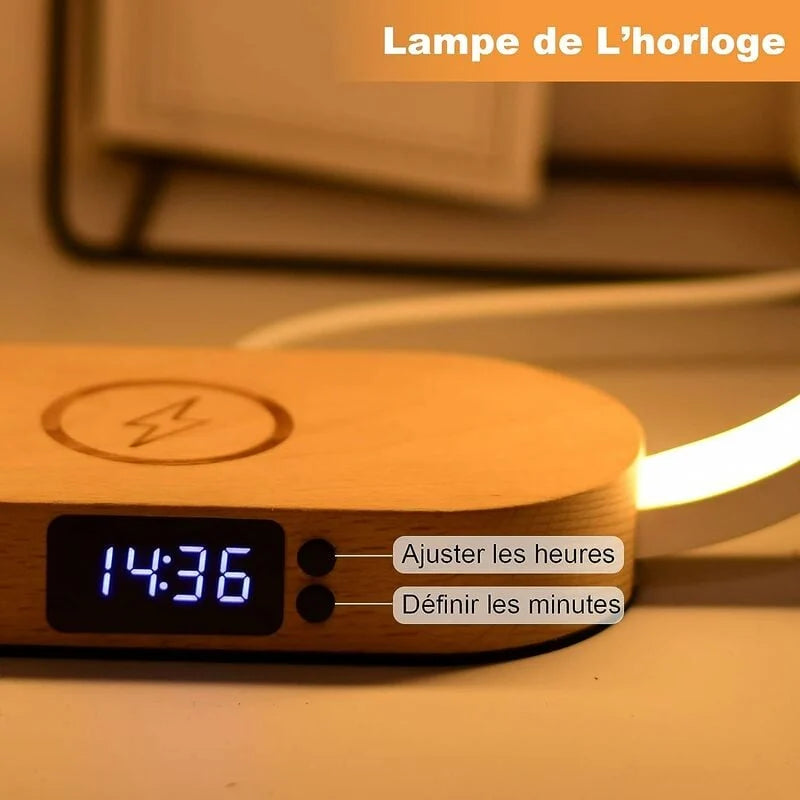 Lampe de chevet Chargeur Induction Tactile - Opale