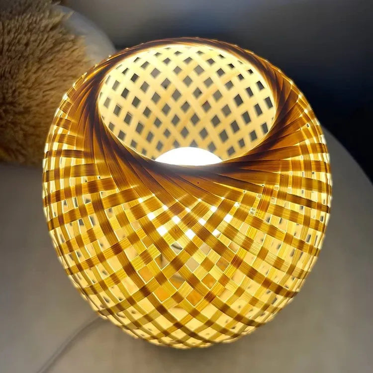 Lampe de chevet Bambou et Rotin - Opale