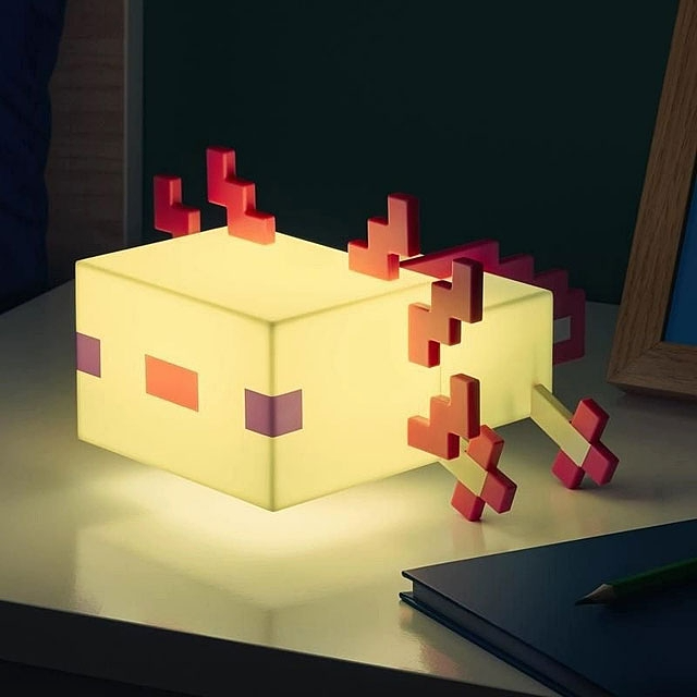 Lampe de Chevet Minecraft Axolotl