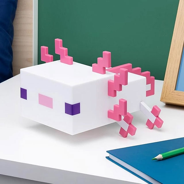Lampe de Chevet Minecraft Axolotl