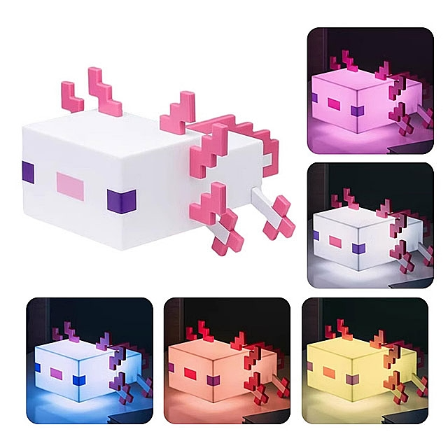 Lampe de Chevet Minecraft Axolotl