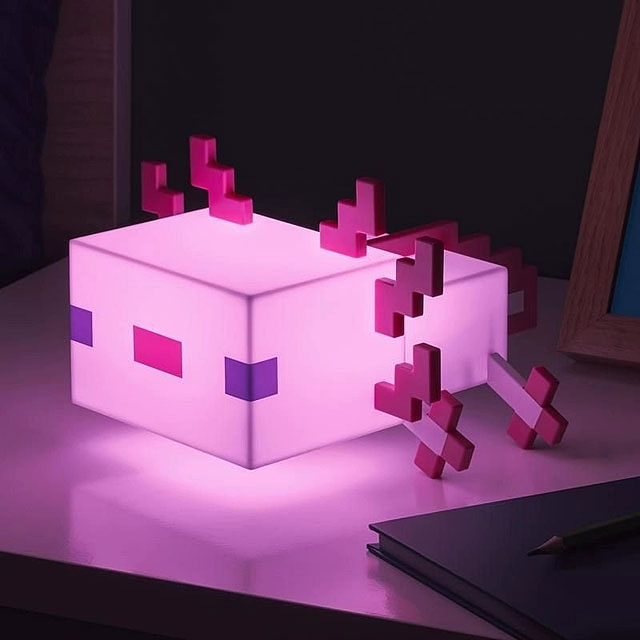 Lampe de Chevet Minecraft Axolotl