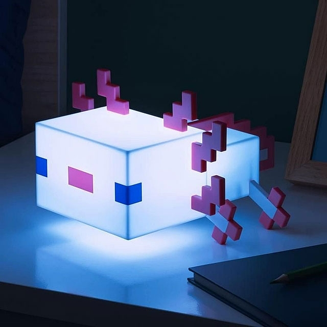 Lampe de Chevet Minecraft Axolotl