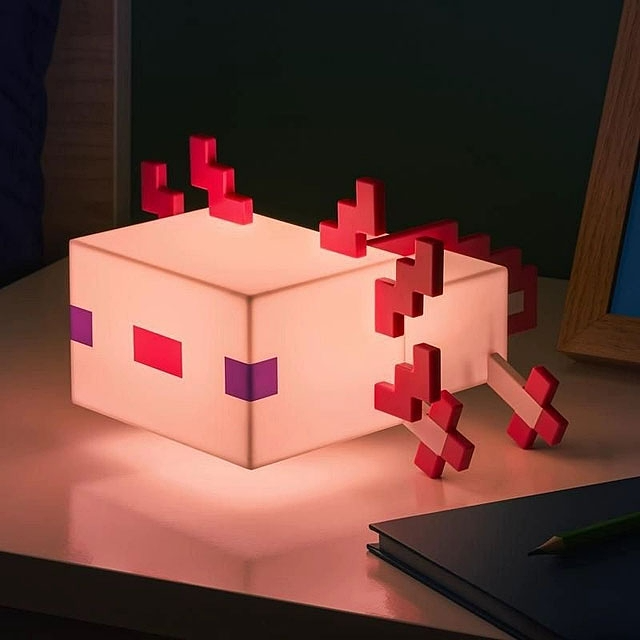 Lampe de Chevet Minecraft Axolotl