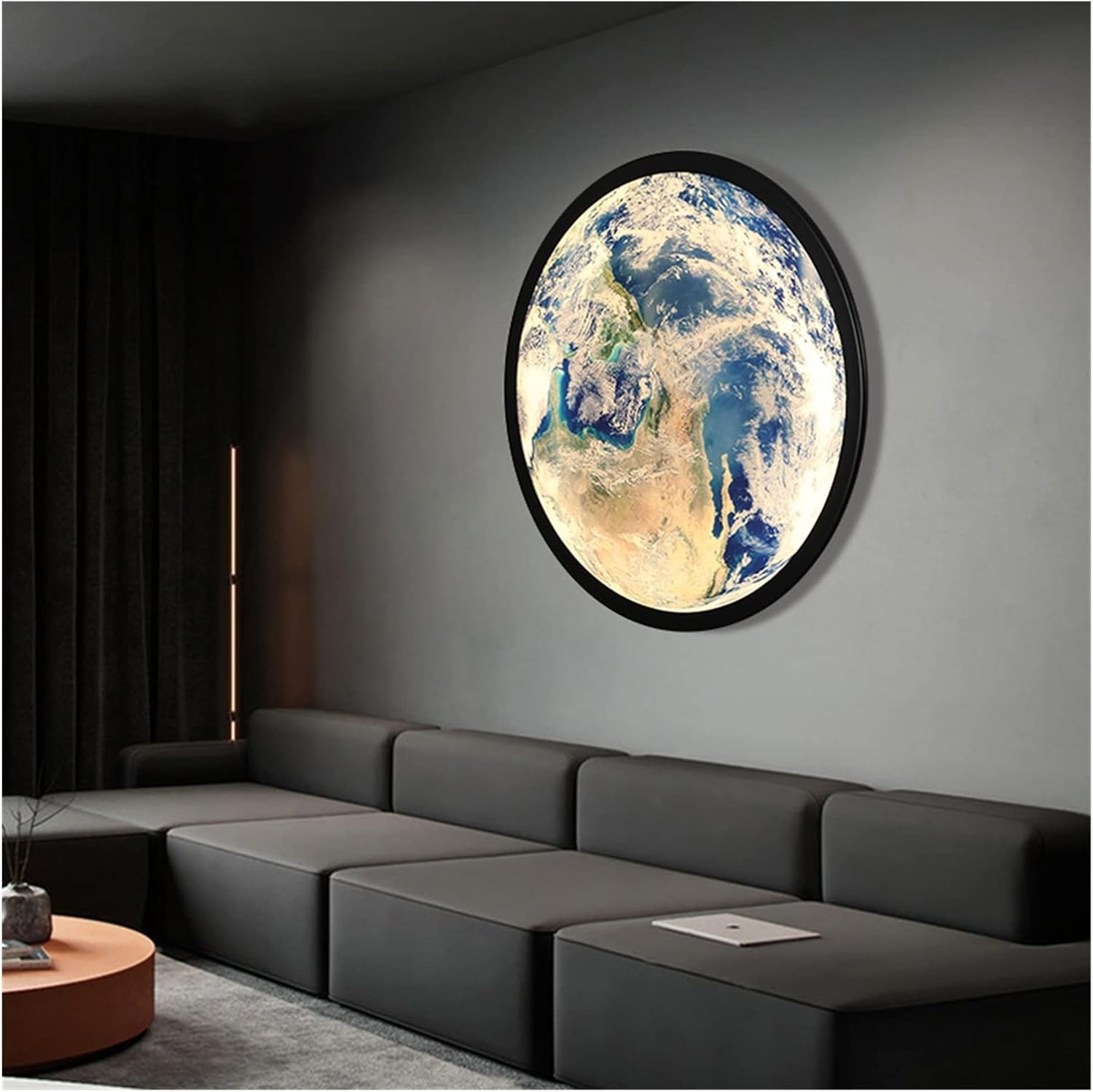 Lampe de Chevet Murale Pleine Lune et Terre 3D LED