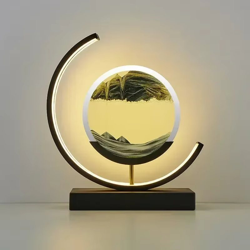 Lampe Sablier 3D Apaisante LED - Opale