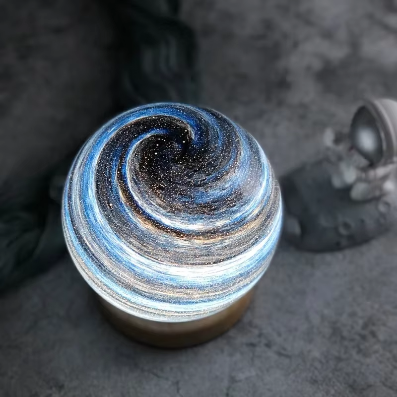 Lampe de chevet Planète 3D en Verre - Opale