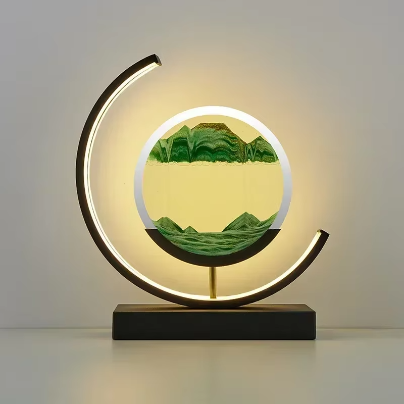 Lampe Sablier 3D Apaisante LED - Opale
