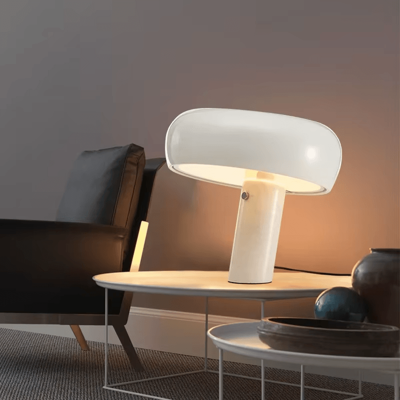 Lampe de chevet Champignon en Marbre - Opale