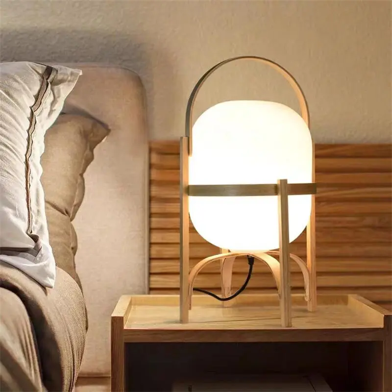 Lampe de chevet en Bois Moderne style Japonaise - Opale