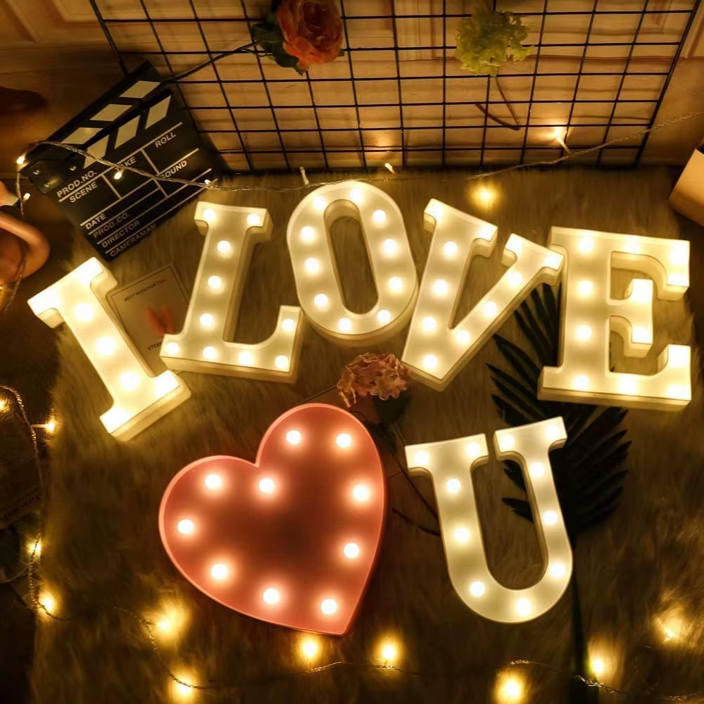 Lampe Alphabet Lettre et Numéro LED pour Évenement - Opale