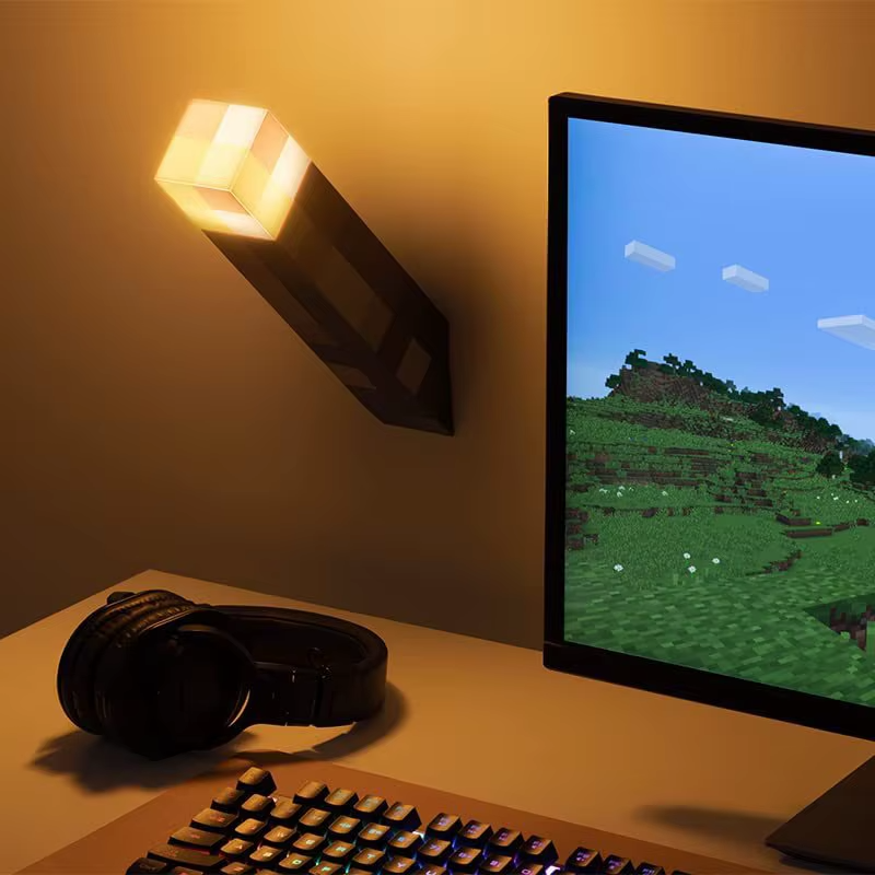 Lampe de chevet Murale Torche Minecraft - Opale