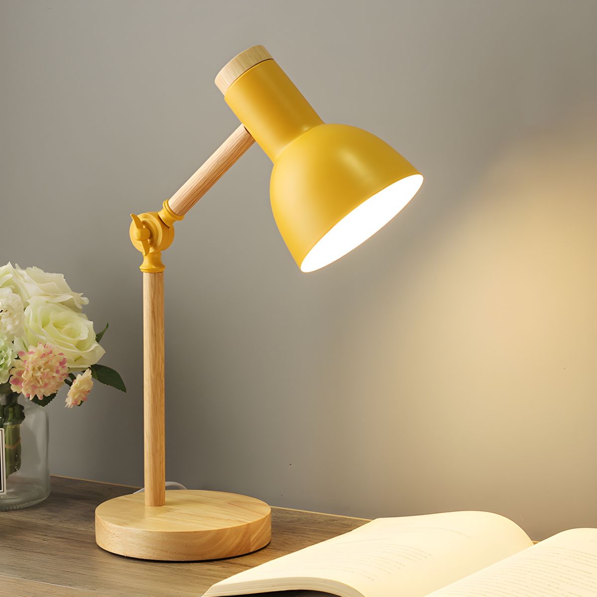 Lampe de Bureau en Bois articulié Design Scandinave