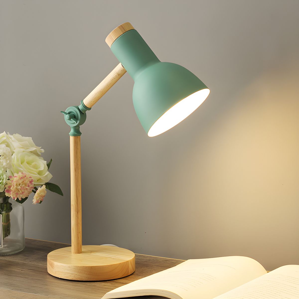 Lampe de Bureau en Bois articulié Design Scandinave