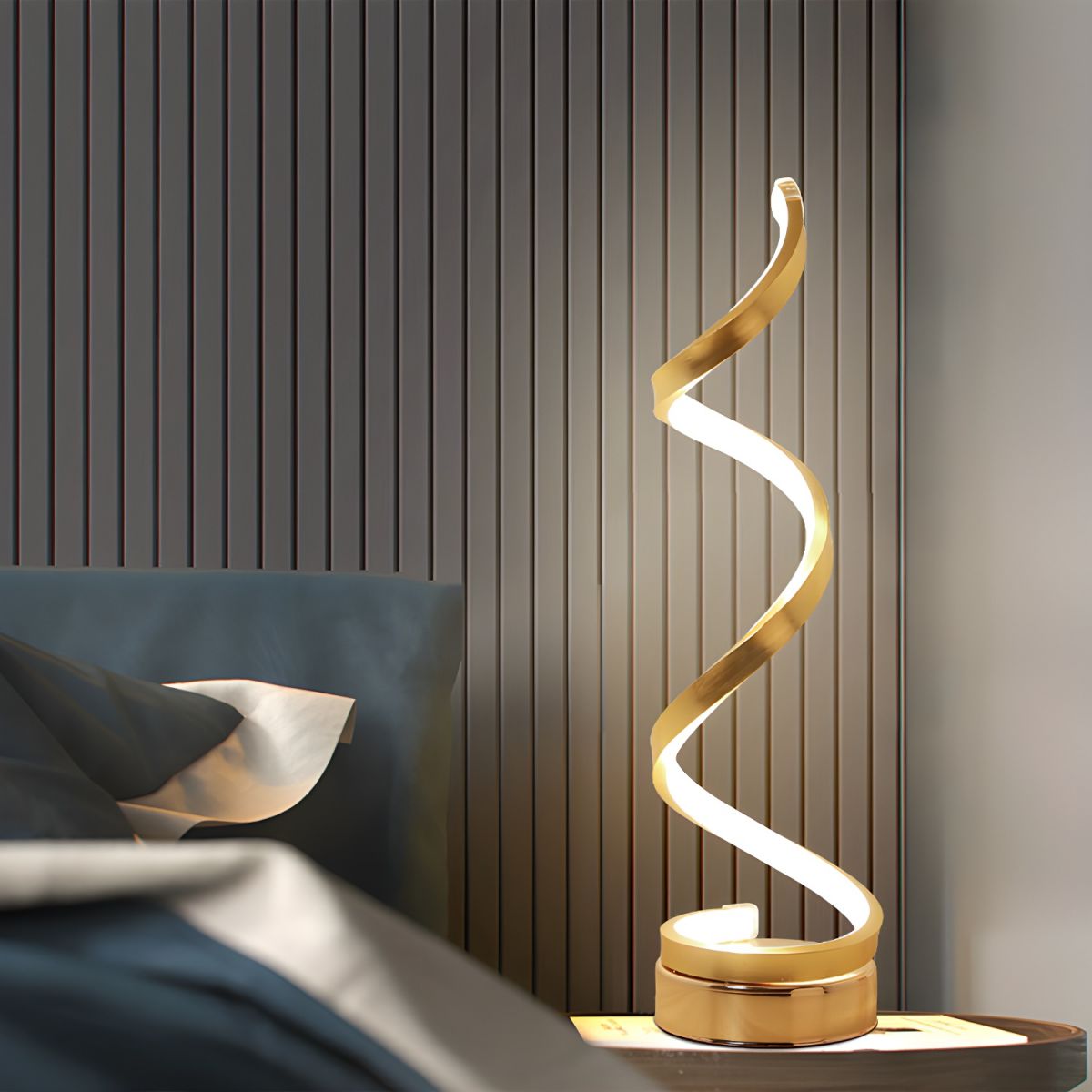 Lampe de chevet Moderne LED en forme de Spirale