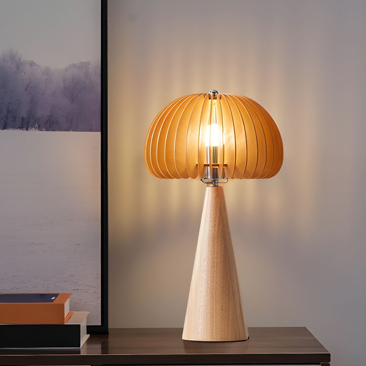 Lampe de chevet Design en Bois