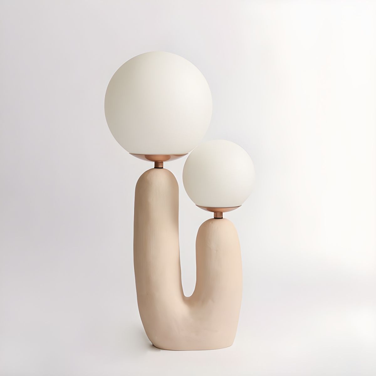 Lampe de chevet 2 Boules Blanches Moderne