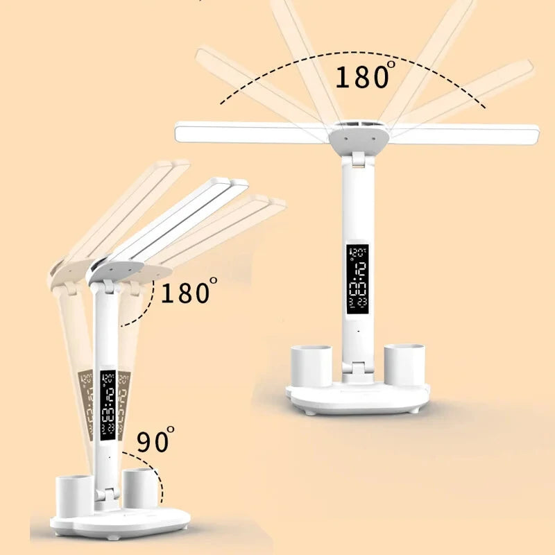 Lampe de Bureau Blanche LED à double tête