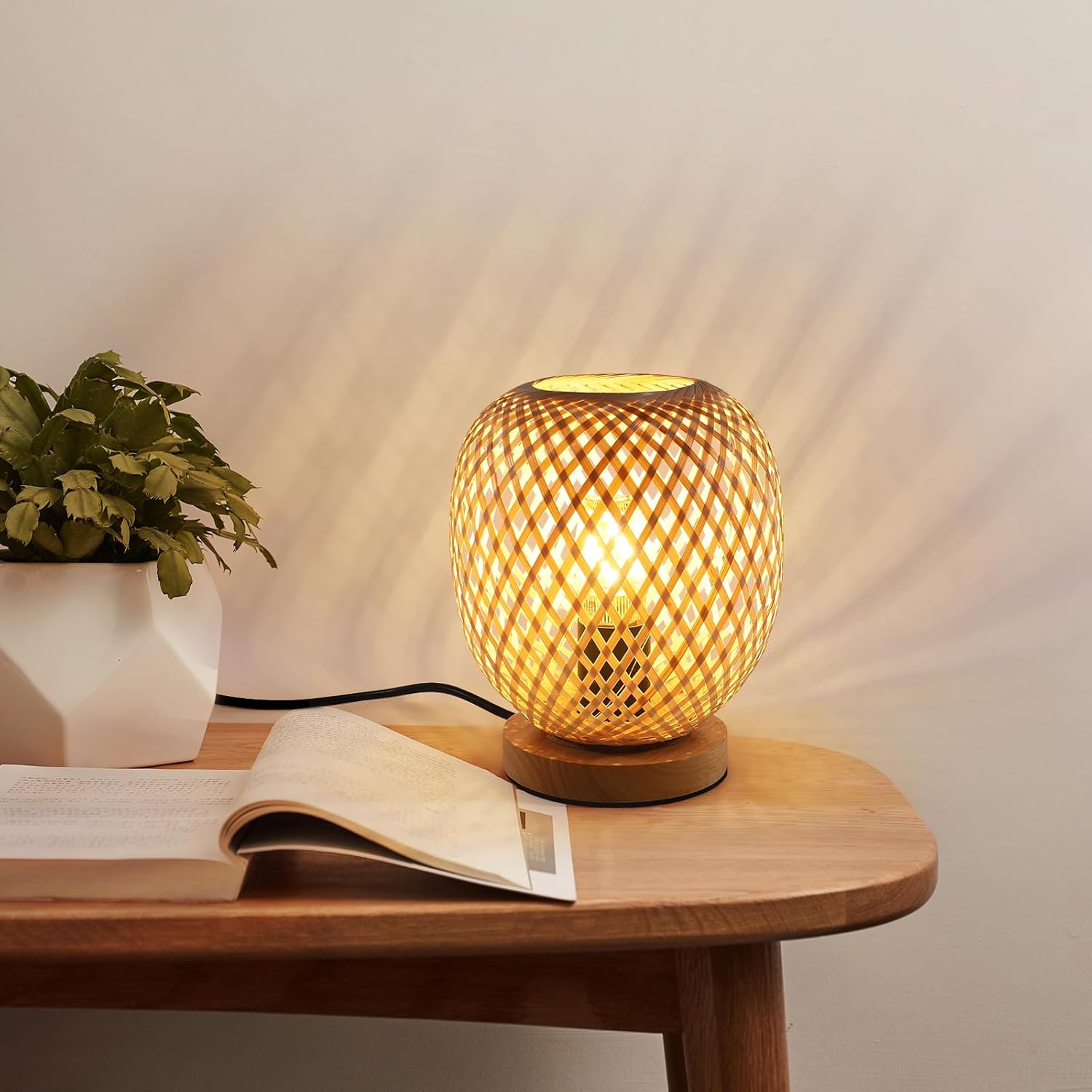 Lampe de chevet Bambou et Rotin