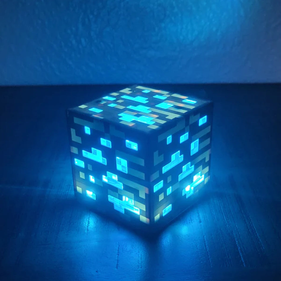 Lampe de chevet minecraft minerai diamant