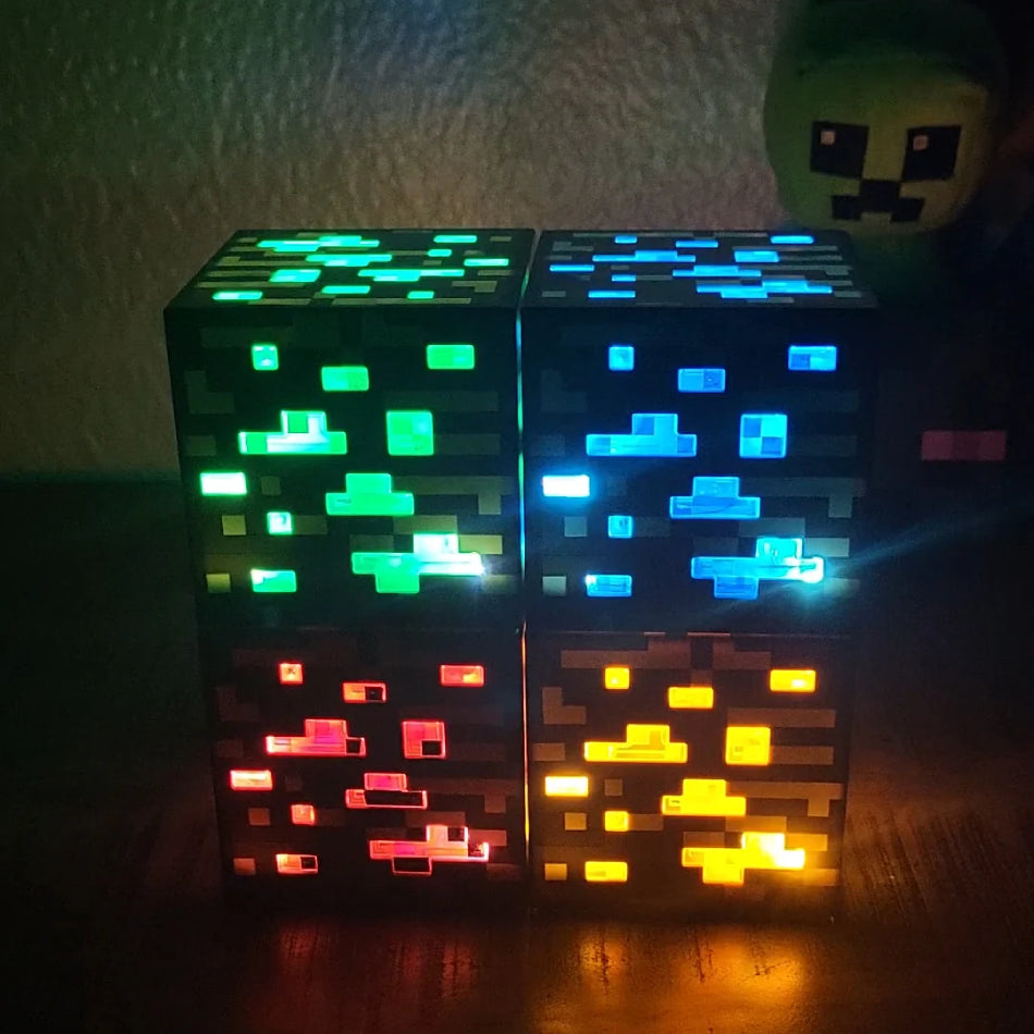 Lampe de chevet minecraft minerai 