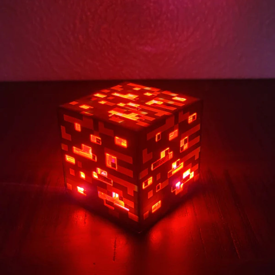 Lampe de chevet minerai minecraft redstone