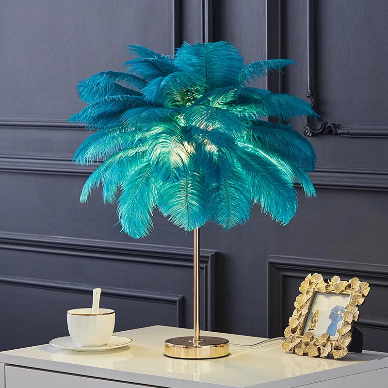 Lampe de chevet en forme de Plumes LED