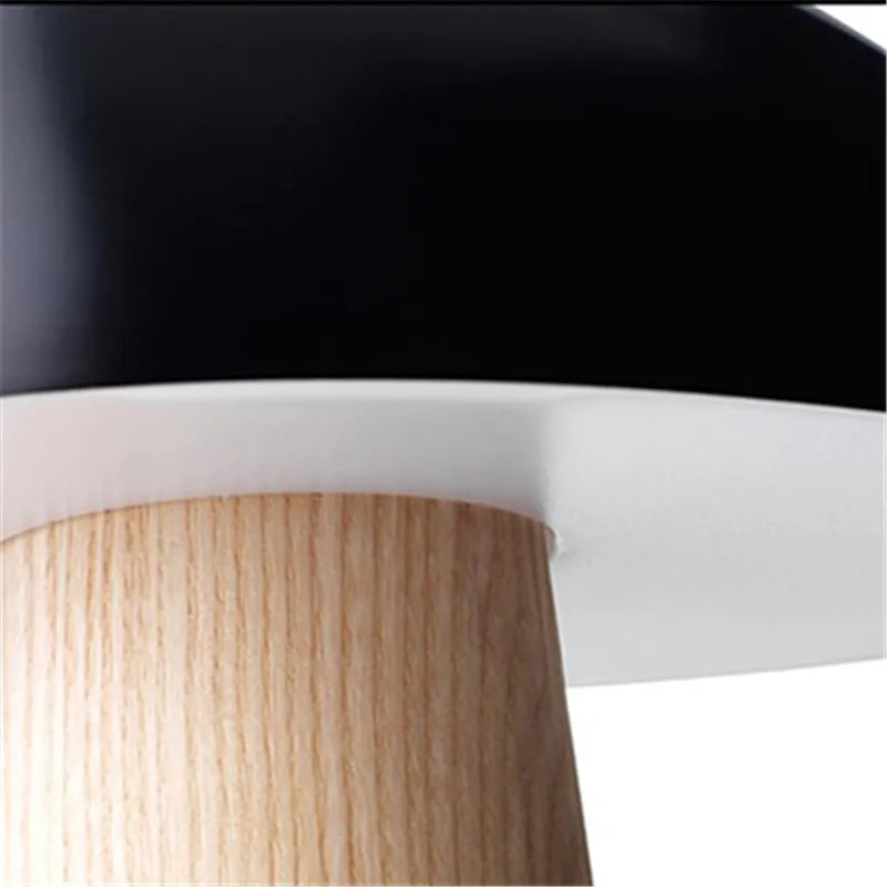 Lampe de chevet à LED Champignon en Bois