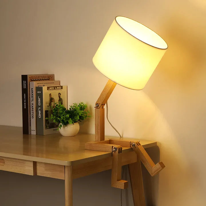 Lampe de chevet Bois en forme de Robot