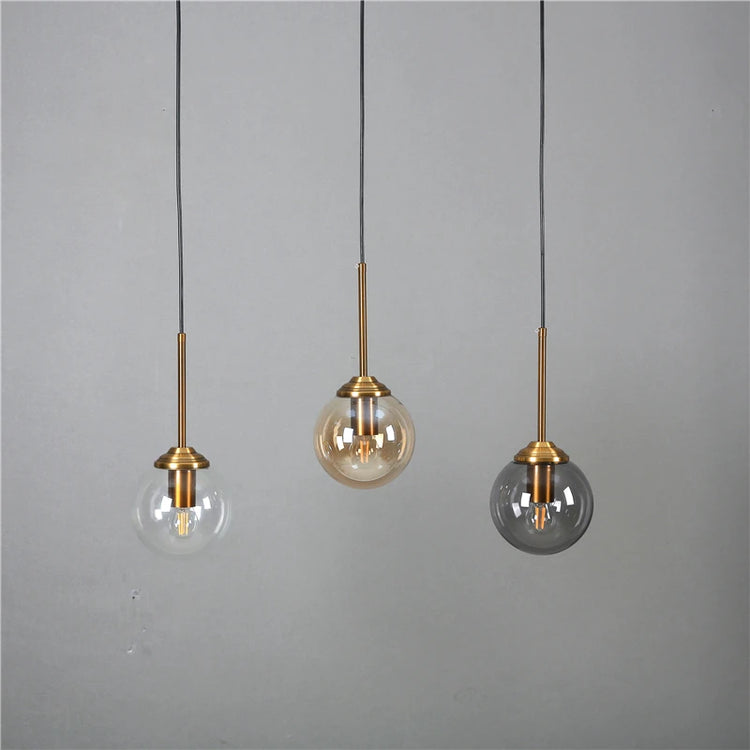 Lampe de chevet Suspendue Boule en Verre Nordique - Opale