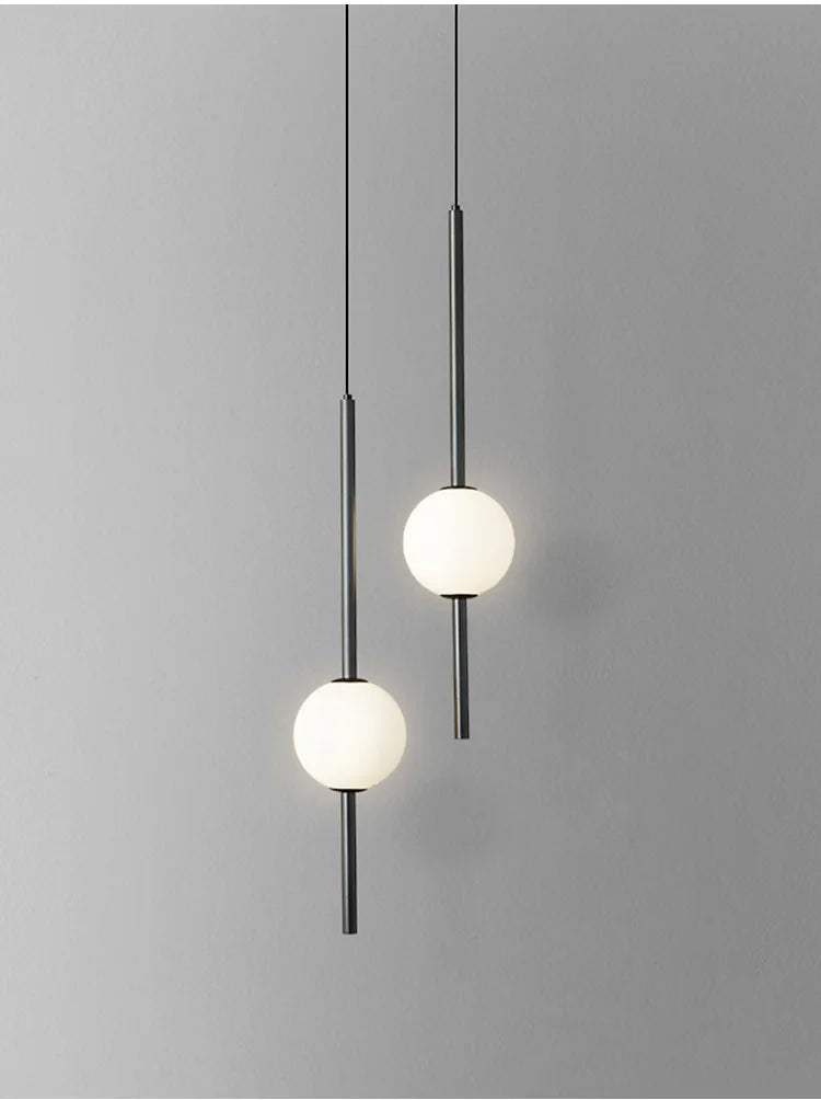 Lampe de chevet Moderne Suspendue Boule en Verre Nordique - Opale
