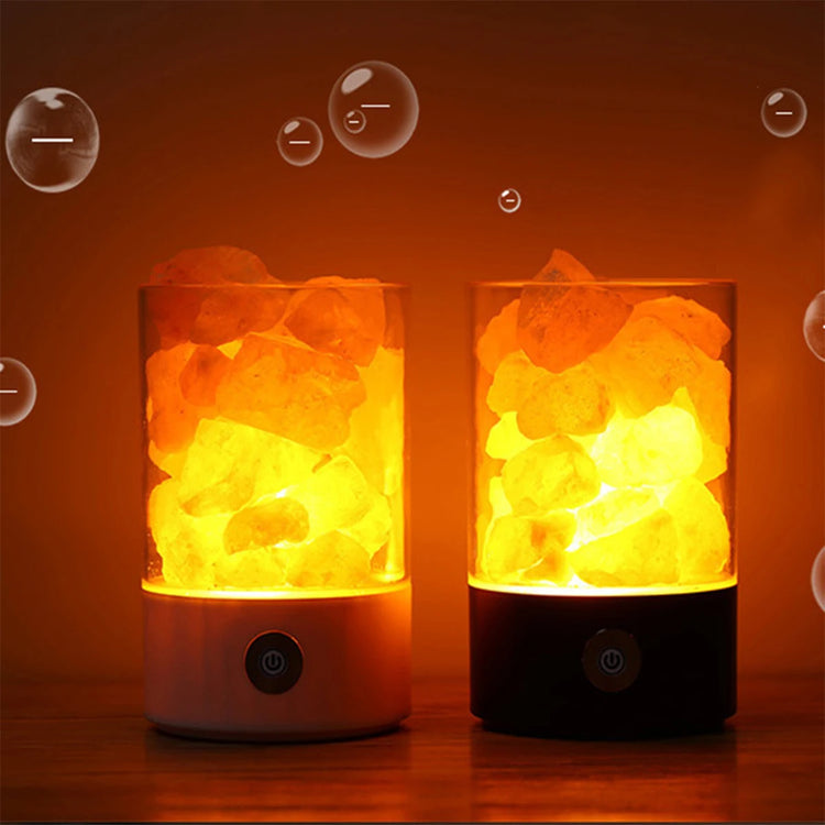 Lampe de Sel effet Flamme LED - Opale