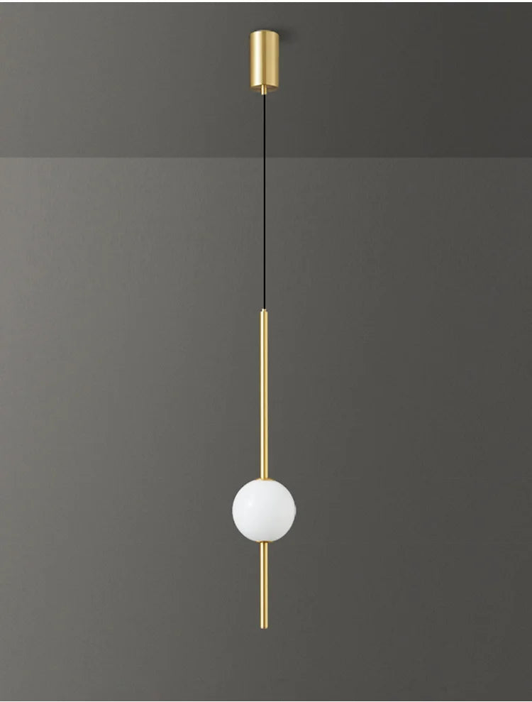 Lampe de chevet Moderne Suspendue Boule en Verre Nordique - Opale