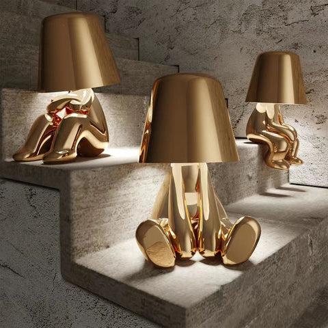 Lampe de chevet Moderne Petit Homme Assis Design - Opale