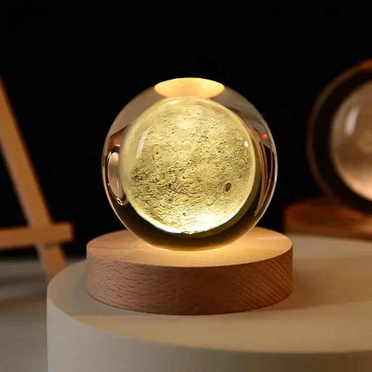 Lampe de chevet USB Sphère Féerique - Opale