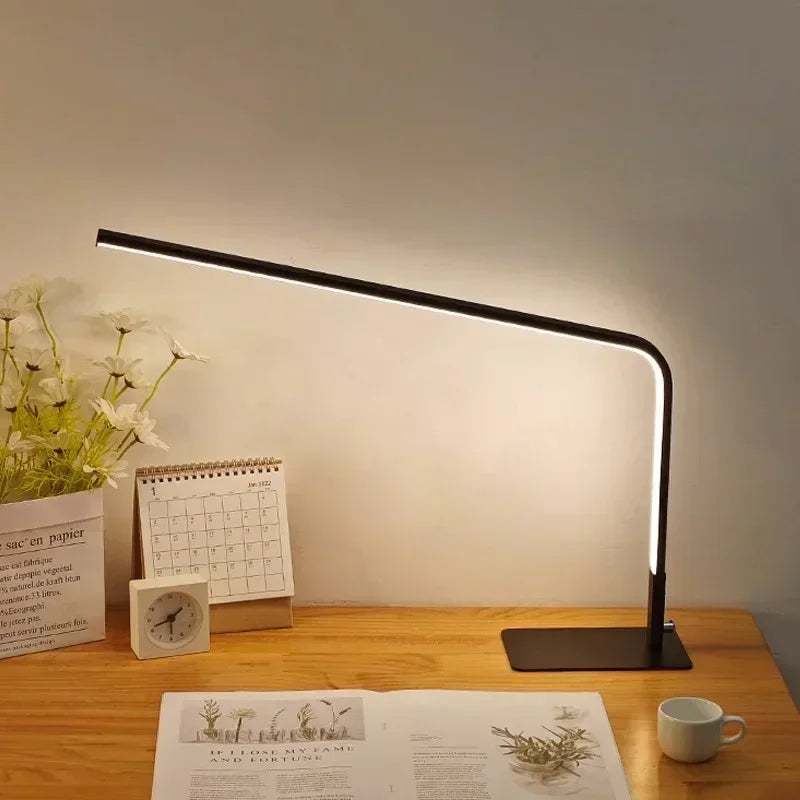 Grande Lampe de Bureau LED Moderne Noir