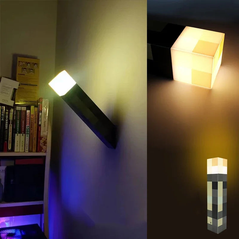 Lampe de chevet Murale Torche Minecraft