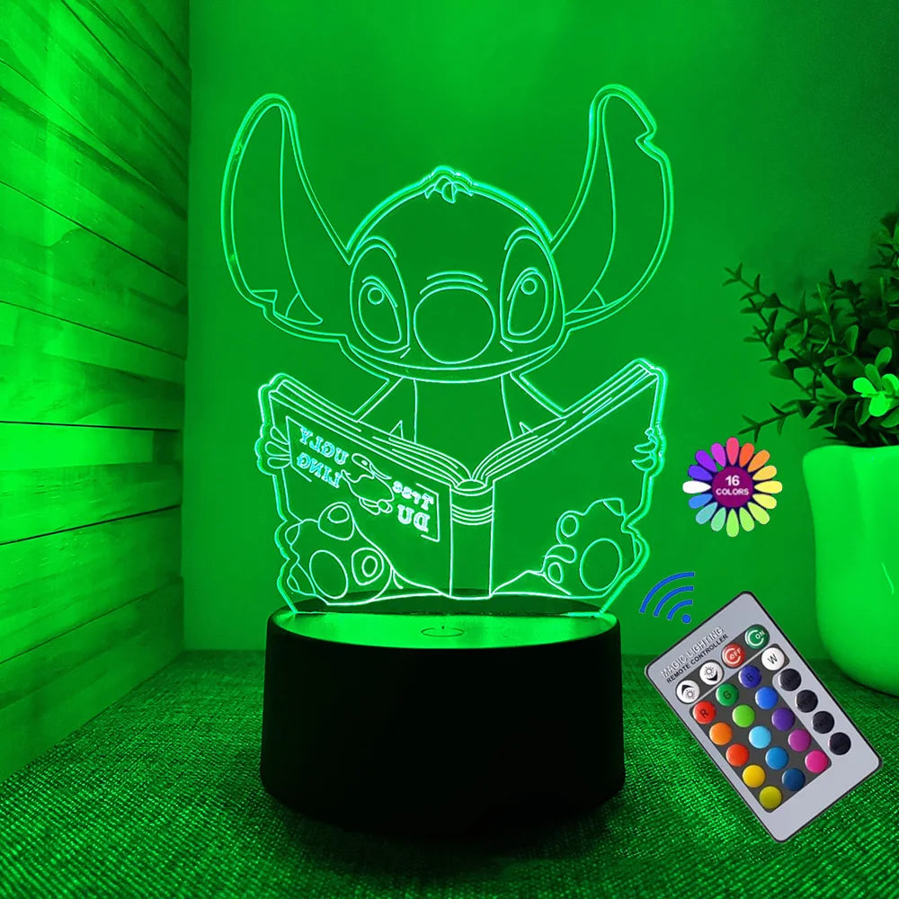Lampe 3D Stitch 16 Couleurs