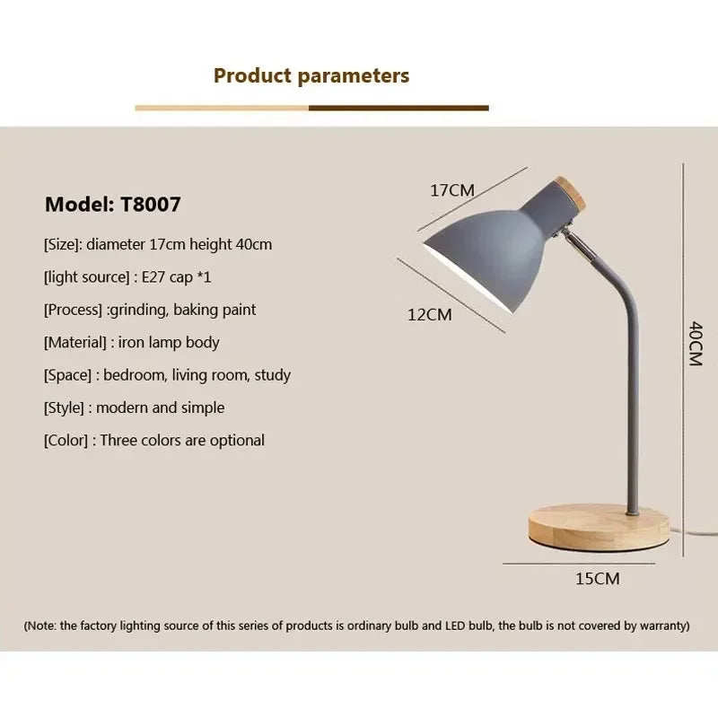 Lampe de chevet Lecture LED en Bois