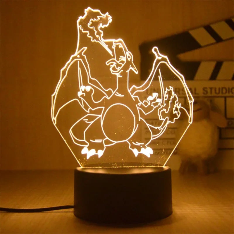 Lampe 3D Pokémon Dracaufeu