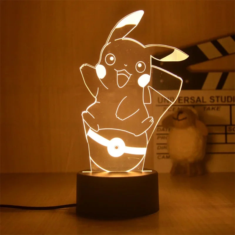 Lampe 3D Pokémon Pikachu Heureux