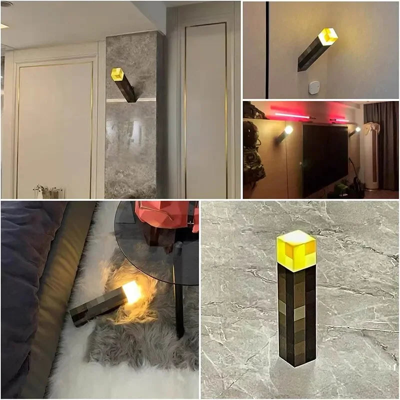 Lampe de chevet Murale Torche Minecraft