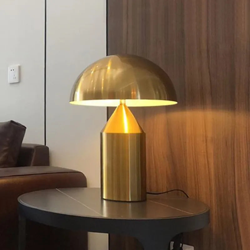 Lampe de chevet Design Champignon Dorée